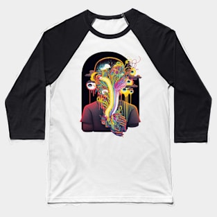 Face melt |Trippy|Dark| Baseball T-Shirt